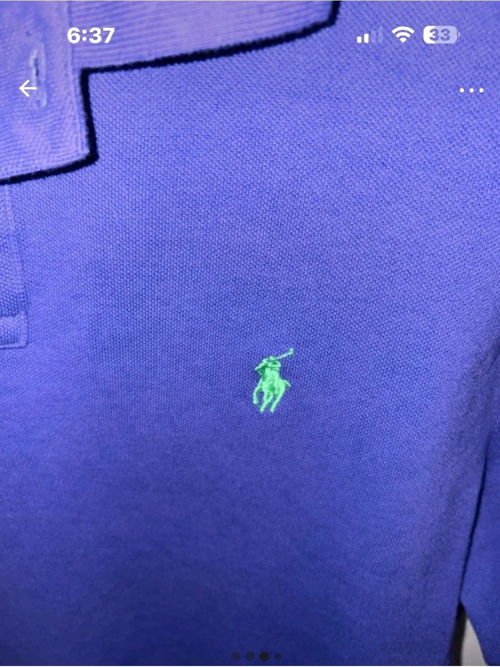 Ralph Lauren Men’s Purple Polo Shirt with Green Pony